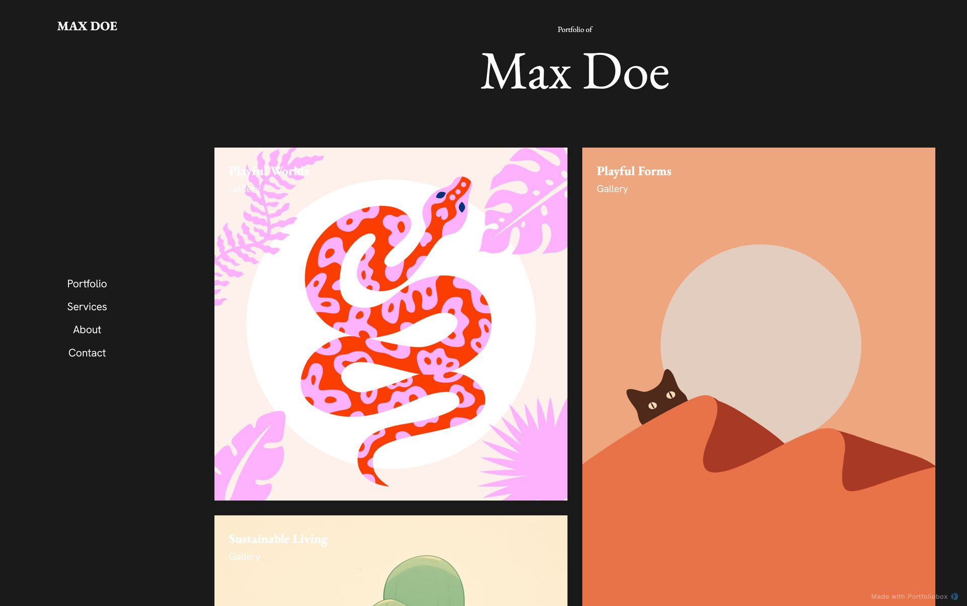 Шаблон портфоліо ілюстратора