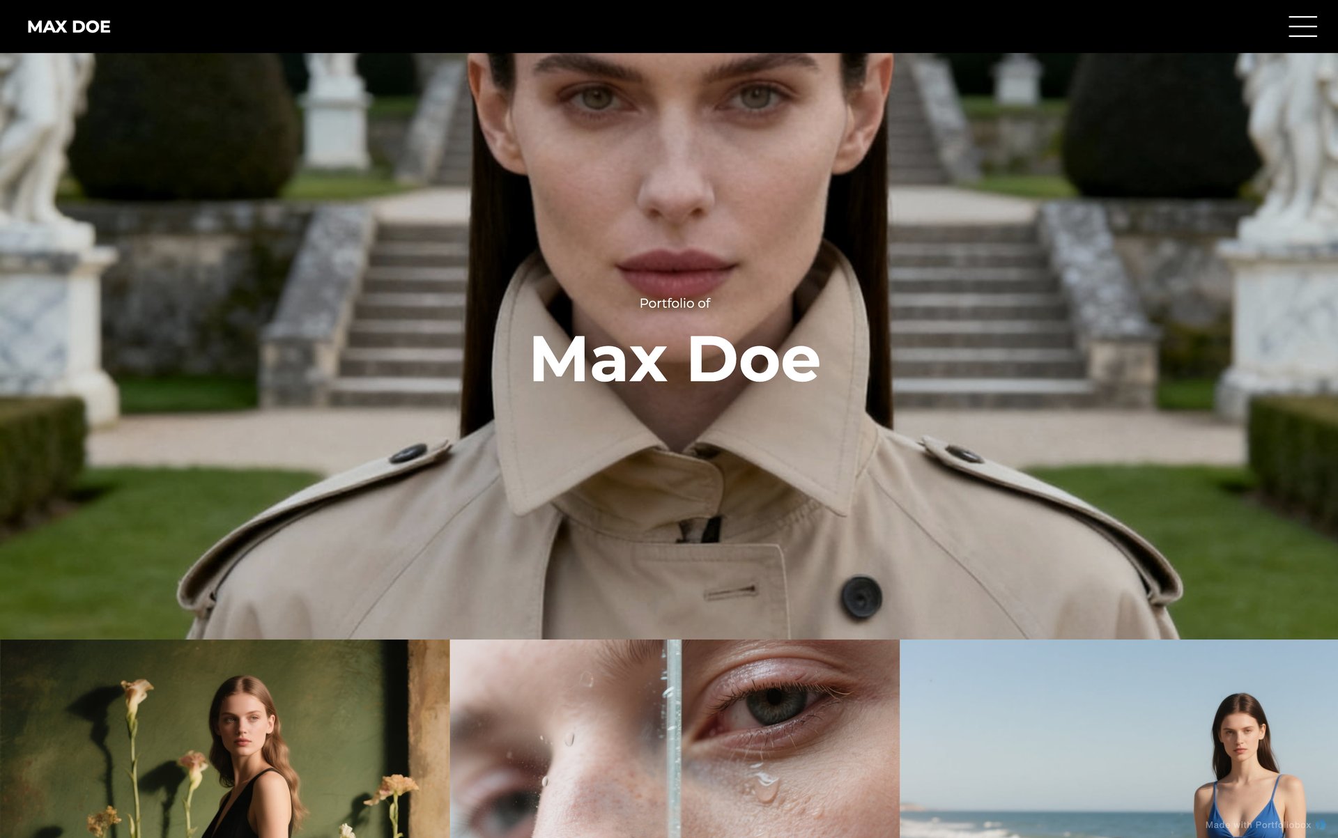 Шаблон портфоліо моделі