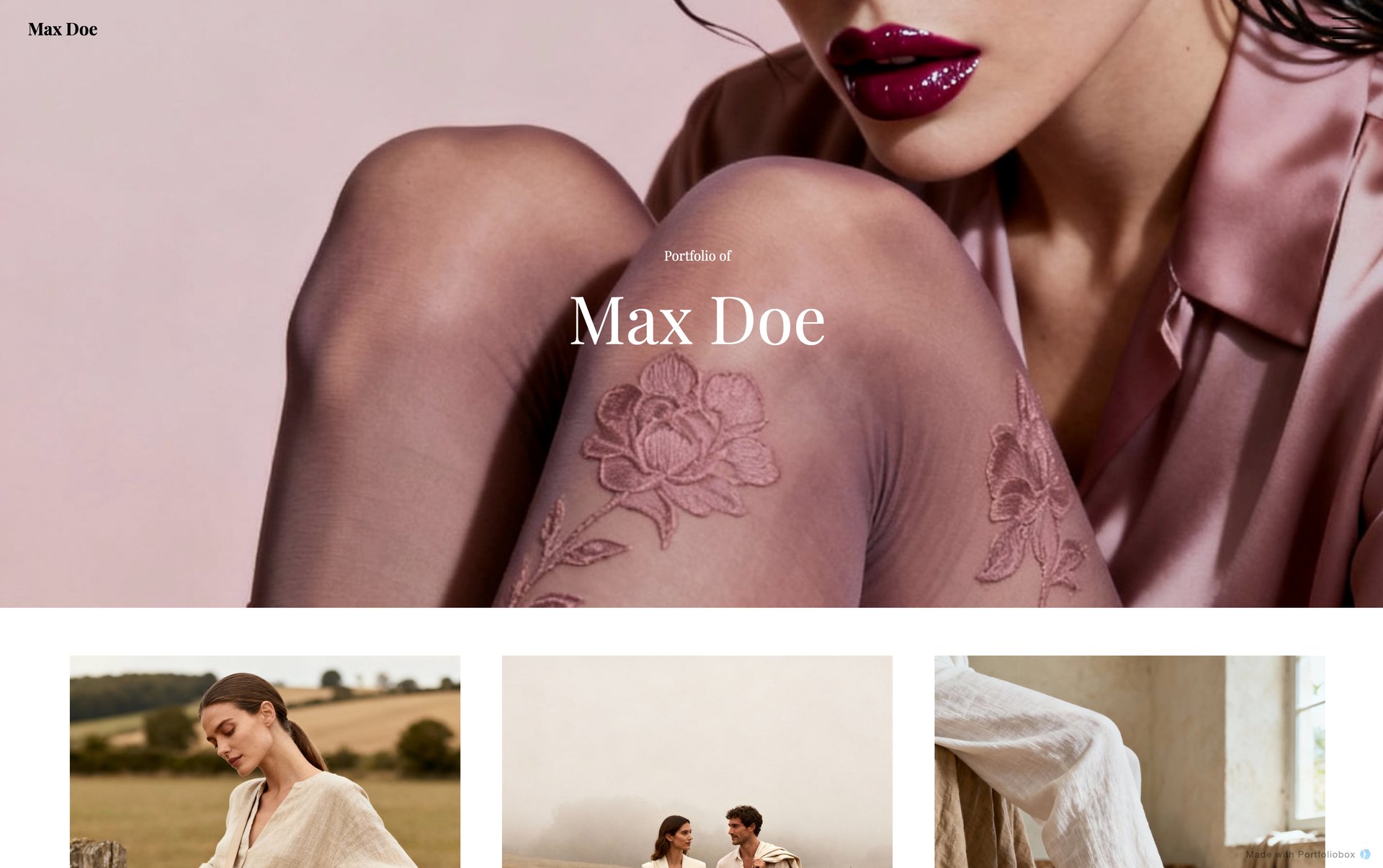 Model portfolio template