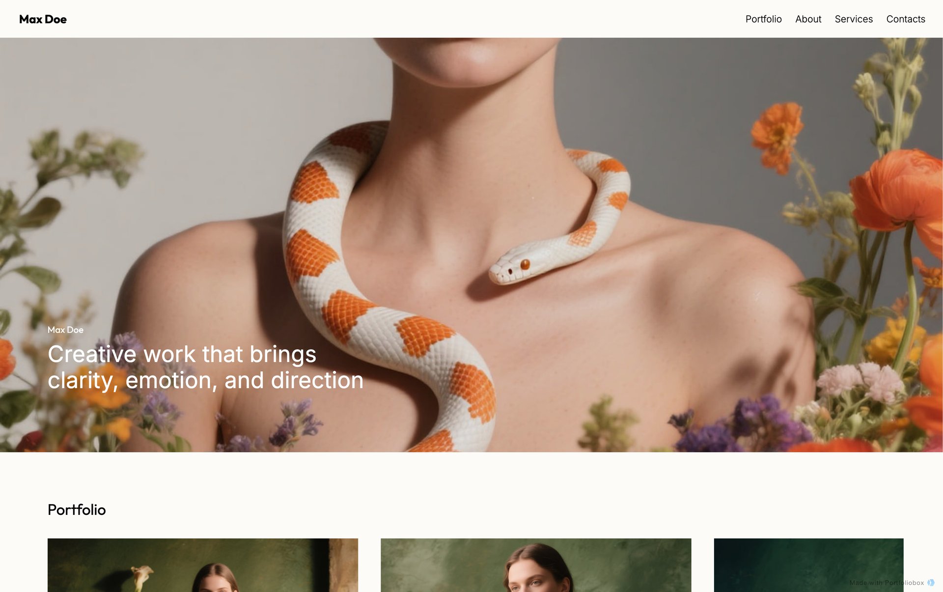 Model portfolio template