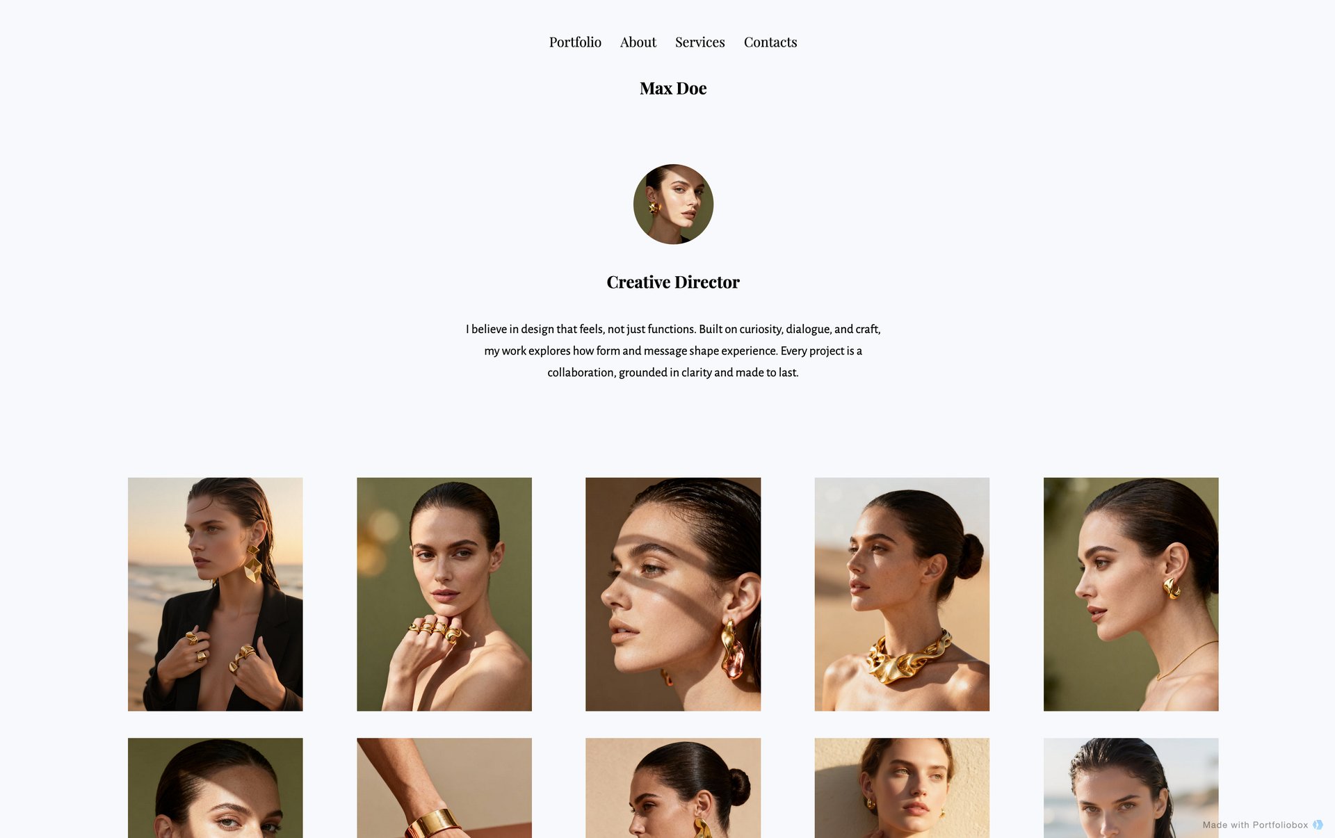 Model portfolio template
