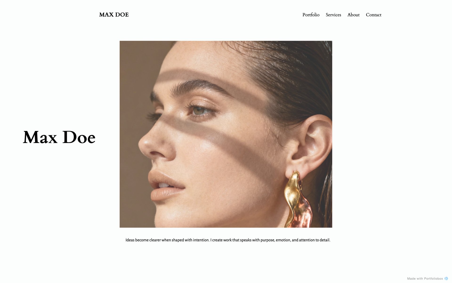 Шаблон портфоліо моделі