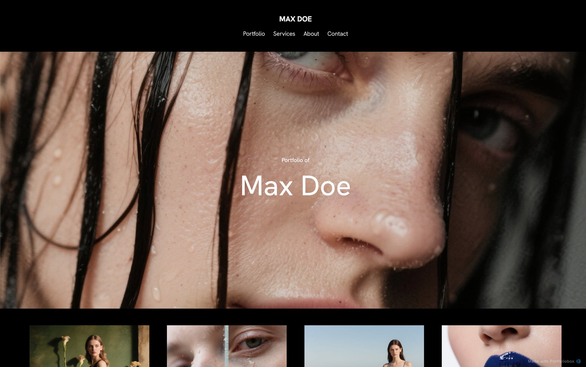 Шаблон портфоліо моделі