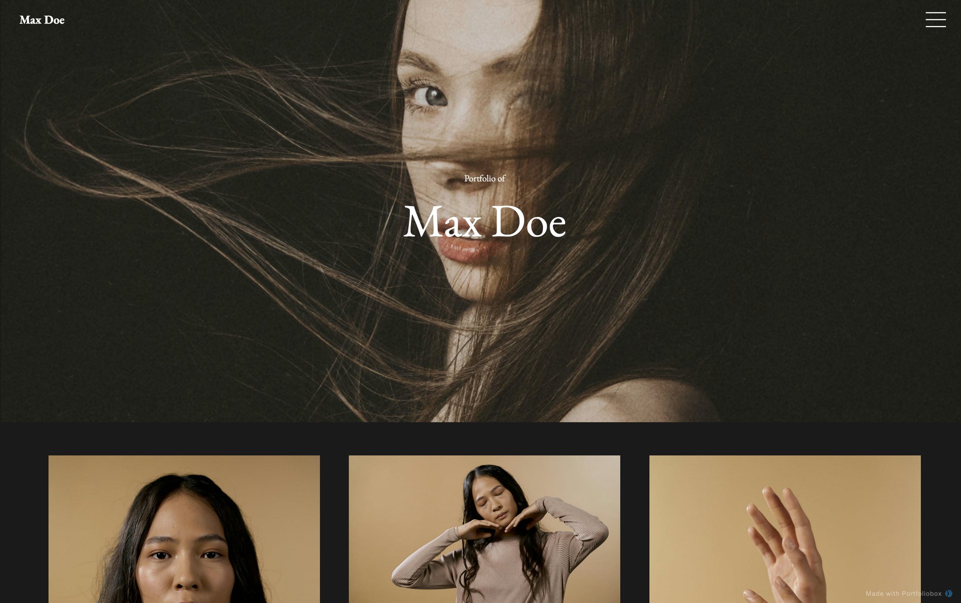 Photographer portfolio template