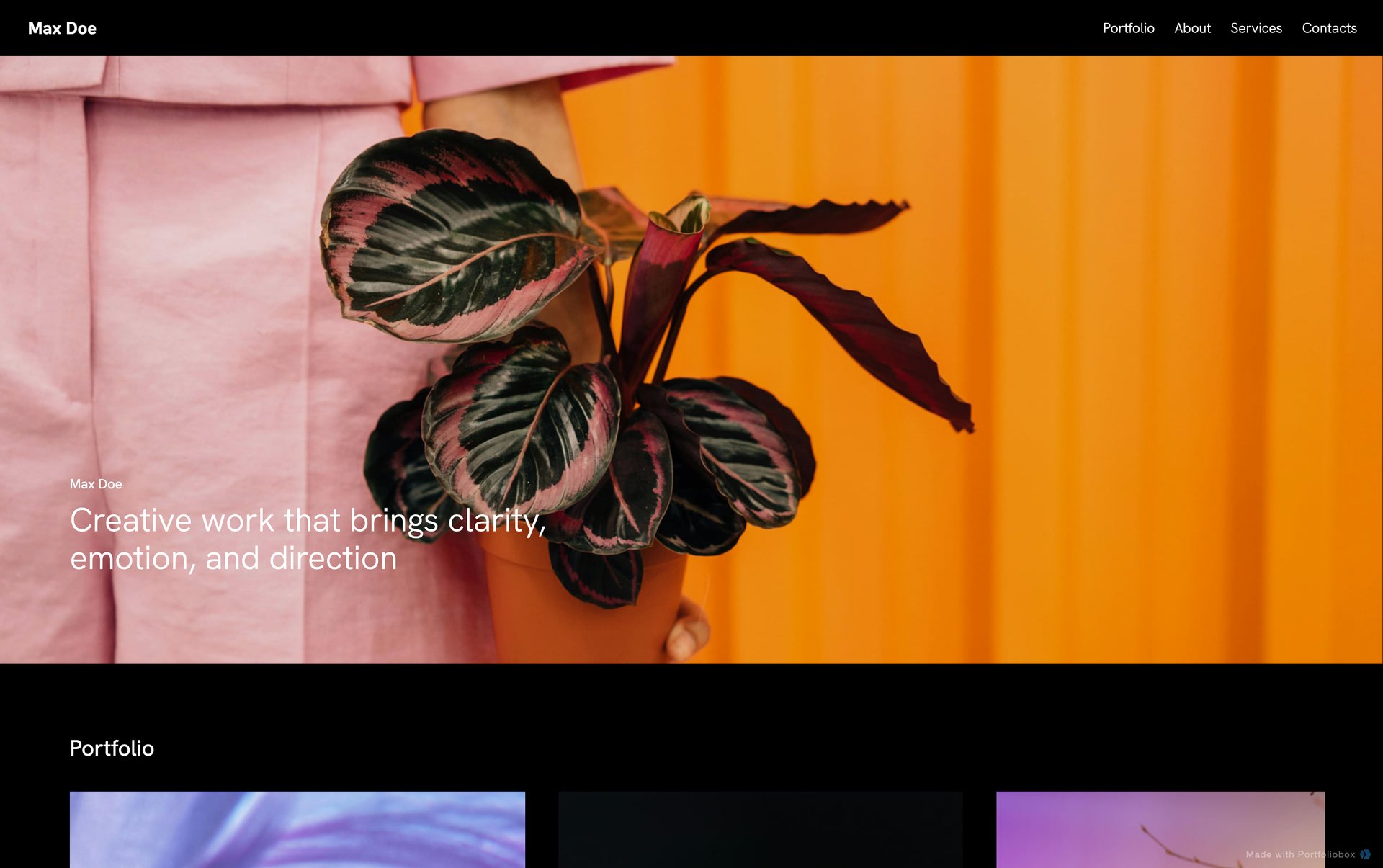 Photographer portfolio template