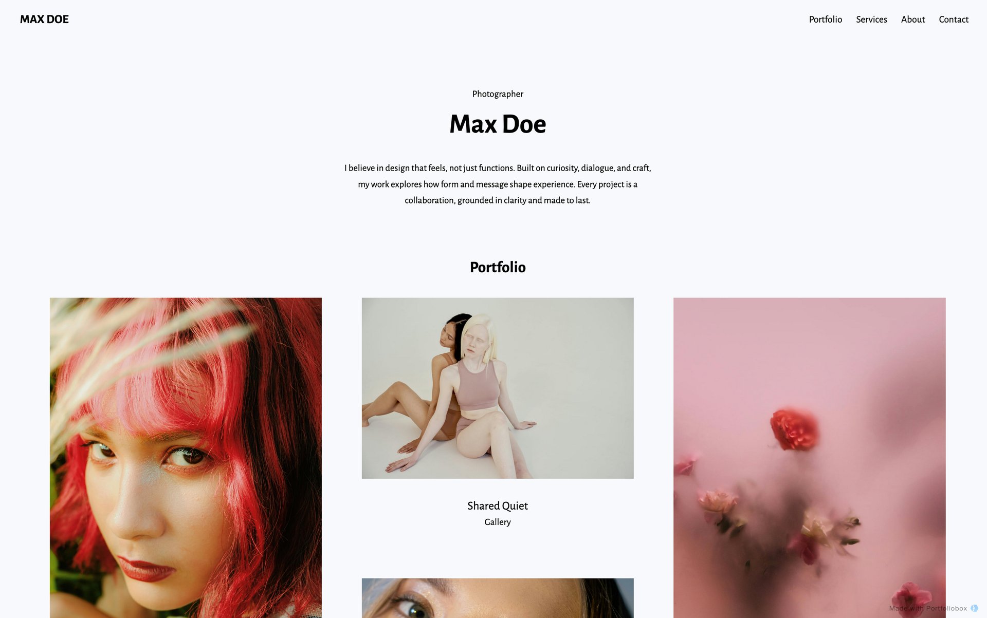 Шаблон портфоліо фотографа