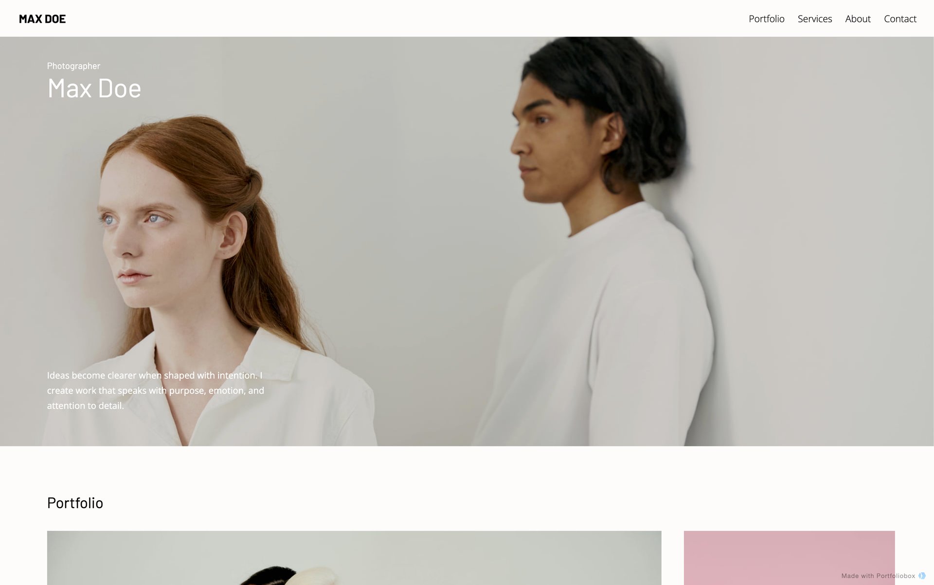 Шаблон портфоліо фотографа