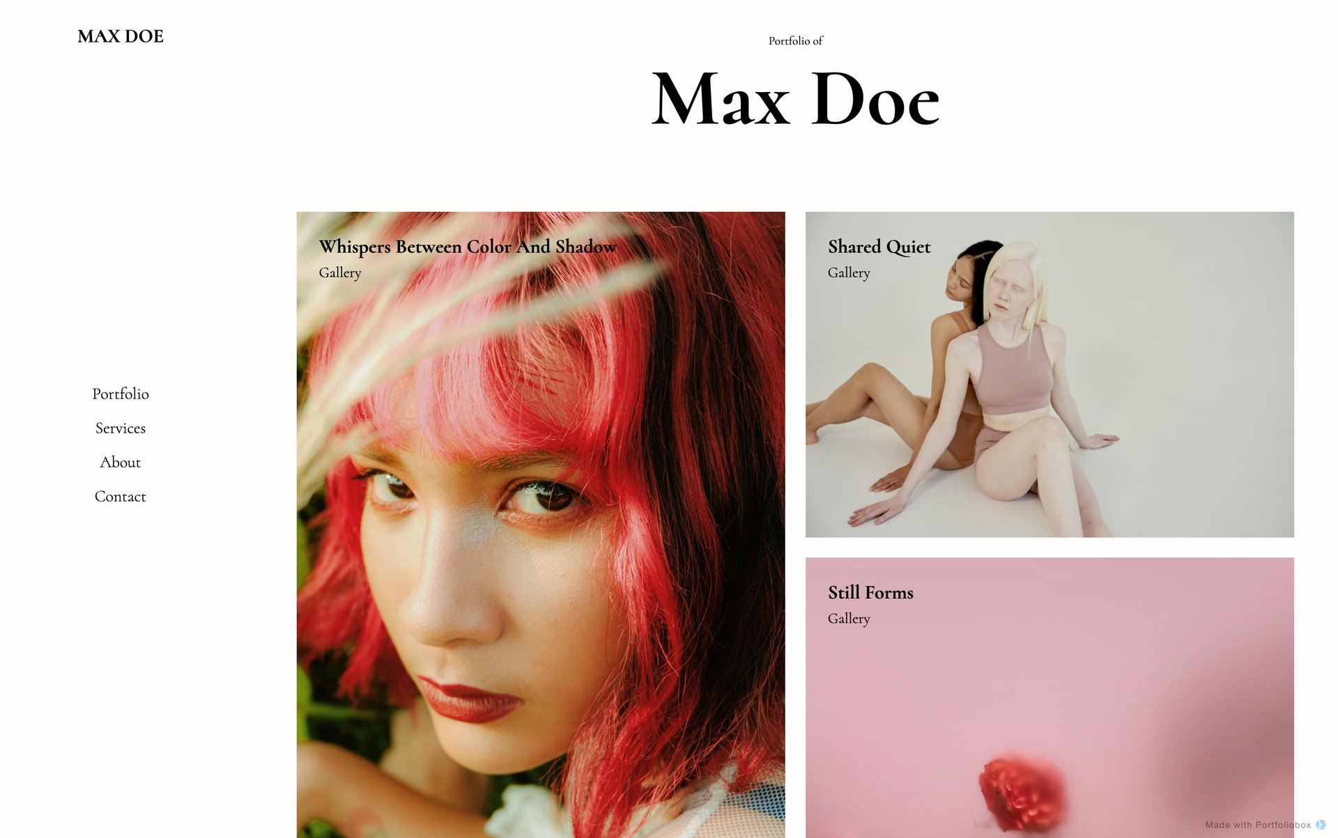 Шаблон портфоліо фотографа