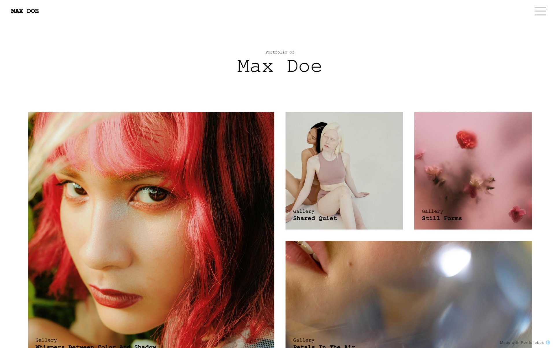 Шаблон портфоліо фотографа